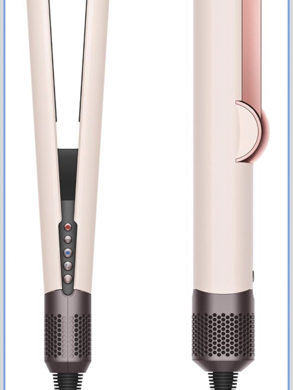 Dyson Pink Cream Hair Straightener with Rose Gold Accent